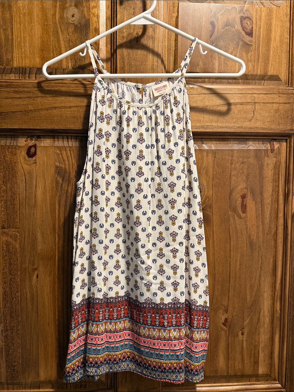 Mossimo Supply Co. White Floral Print Spaghetti Strap Dress
